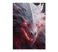 38x26cm/1000pcs Jigsaw Puzzles- Mystical White Dragon Jigsaws for Adults Brain Teaser Game Precision Cutting Deal As Gifts for The Whole Family 38x26cm/1000pcs