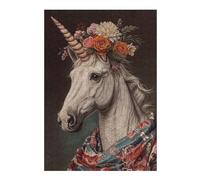 38x26cm/1000pcs Jigsaw Puzzles- Unicorn with Flowers Jigsaws for Adults Brain Teaser Game Precision Cutting Deal As Gifts for The Whole Family 38x26cm/1000pcs