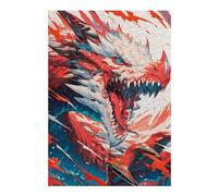 38x26cm/1000pcs Jigsaws Adults Puzzles Angry Anime Dragon Adult Jigsaw Puzzle Relax Games Difficult Challenge Birthday And Unique Gifts 38x26cm/1000pcs