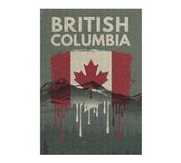 38x26cm/1000pcs Jigsaws Adults Puzzles Gifts British Columbia Flag Jigsaw Puzzle Hands-on Game Presents for Women Gifts for Friends And Family 38x26cm/1000pcs