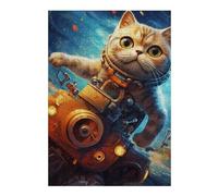 38x26cm/1000pcs Jigsaws Adults Puzzles Gifts Space Cat Adventure -18 Jigsaw Puzzle Relax Games Staycation Kill Time Birthday Present, Gifts, 38x26cm/1000pcs