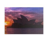 38x26cm/1000pcs Jigsaws Adults Puzzles Gifts Sydney Opera House at Sunset Jigsaw Puzzle Relax Games Staycation Kill Time Birthday Present, Gifts, 38x26cm/1000pcs
