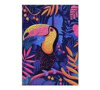 38x26cm/1000pcs Jigsaws Adults Puzzles Gifts Toucan Abstract Flat Jigsaw Puzzle Hands-on Game Presents for Women Gifts for Friends And Family 38x26cm/1000pcs