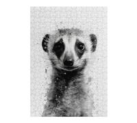 38x26cm/1000pcs Jigsaws Adults Puzzles Meerkat Beauty Black Ink Adult Jigsaw Puzzle Relax Games Difficult Challenge Birthday And Unique Gifts 38x26cm/1000pcs