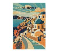 38x26cm/1000pcs Jigsaws Adults Puzzles Santorini Sunlit Domes Adult Jigsaw Puzzle Relax Games Difficult Challenge Birthday And Unique Gifts 38x26cm/1000pcs