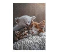 38x26cm/1000pcs Jigsaws Adults Puzzles Sleeping Kittens Adult Jigsaw Puzzle Relax Games Difficult Challenge Birthday And Unique Gifts 38x26cm/1000pcs