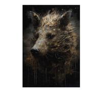 38x26cm/1000pcs Jigsaws Adults Puzzles Wild Boar Darling Adult Jigsaw Puzzle Relax Games Difficult Challenge Birthday And Unique Gifts 38x26cm/1000pcs