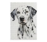 38x26cm/1000pcs Jigsaws Dalmatian Watercolor Dog Puzzles for Adults Anti-Stress Toys Pattern Assembly Deal As Gifts for The Whole Family 38x26cm/1000pcs
