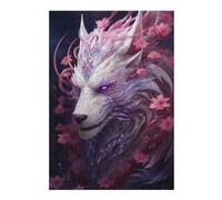 38x26cm/1000pcs Jigsaws for Adults Dragon Wolf Adult Jigsaw Puzzle Hands-on Game Staycation Kill Time Educational Challenge 38x26cm/1000pcs