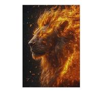 38x26cm/1000pcs Jigsaws for Adults Fire Lion Adult Jigsaw Puzzle Hands-on Game Staycation Kill Time Educational Challenge 38x26cm/1000pcs