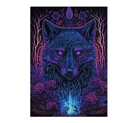 38x26cm/1000pcs Jigsaws for Adults Puzzle Black Light Wolf Teenagers Puzzles Brain Teaser Game Analysis And Logic Gifts for Friends And Family 38x26cm/1000pcs