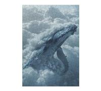 38x26cm/1000pcs Jigsaws for Adults Puzzle Cloud Whale Dreamlike Jou Jigsaw for Adults Toy Wall Decor Hand Speed Race Gifts for Friends And Family 38x26cm/1000pcs