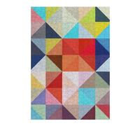 38x26cm/1000pcs Jigsaws for Adults Puzzle Colored Triangles E Puzzle for Adults Anti-Stress Toys A Work of Art Challenging To Complete 38x26cm/1000pcs