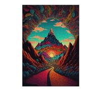38x26cm/1000pcs Jigsaws for Adults Puzzle Colorful Mountain Sunset Path -1 Adult Puzzles Hands-on Game Birthday Present Birthday Present, Gifts, 38x26cm/1000pcs