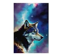 38x26cm/1000pcs Jigsaws for Adults Puzzle Galactic Wolf Portrait -9 Adult Jigsaw Puzzle Relaxing Games Wall Decoration Gifts for Friends And Family 38x26cm/1000pcs