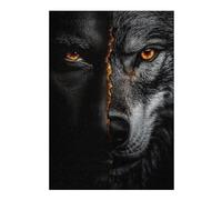 38x26cm/1000pcs Jigsaws for Adults Puzzle Half Wolf Half Human Adult Jigsaw Puzzle Relaxing Games Wall Decoration Gifts for Friends And Family 38x26cm/1000pcs