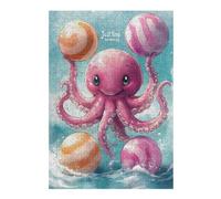 38x26cm/1000pcs Jigsaws for Adults Puzzle Smiling Octopus Just Keep Swimming Puzzles for Adults Anti-Stress Toys Wall Decoration Gifts for Friends And Family 38x26cm/1000pcs