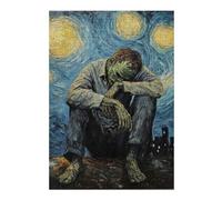 38x26cm/1000pcs Jigsaws for Adults Puzzle Starry Night Loneliness Teenagers Puzzles Brain Teaser Game Analysis And Logic Gifts for Friends And Family 38x26cm/1000pcs