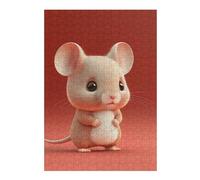 38x26cm/1000pcs Jigsaws for Adults Puzzle White Mouse Puzzles for Adults Anti-Stress Toys Wall Decoration Gifts for Friends And Family 38x26cm/1000pcs