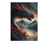 38x26cm/1000pcs Jigsaws for Teenagerss Dragon's Majesty at Sunset Jigsaw Puzzle Relaxing Games Difficult Challenge Challenging To Complete 38x26cm/1000pcs