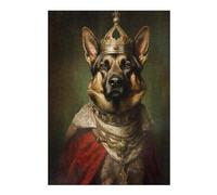 38x26cm/1000pcs Jigsaws for Teenagerss German Shepherd King Jigsaws for Adults Toy Wall Decor Home Decoration Challenging To Complete 38x26cm/1000pcs