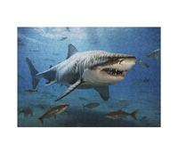 38x26cm/1000pcs Jigsaws for Teenagerss Great White Shark Swimming Jigsaw Puzzle Relaxing Games Difficult Challenge Challenging To Complete 38x26cm/1000pcs