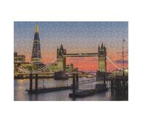 38x26cm/1000pcs Jigsaws for Teenagerss London's Tower Bridge at Sunset Jigsaw Puzzle Relaxing Games Difficult Challenge Challenging To Complete 38x26cm/1000pcs