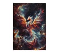 38x26cm/1000pcs Jigsaws for Teenagerss Phoenix Constellation Art Puzzle for Adults Fun Games Staycation Kill Time Challenging To Complete 38x26cm/1000pcs