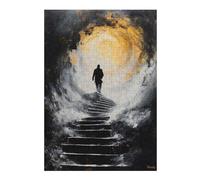 38x26cm/1000pcs Jigsaws for Teenagerss Puzzle Ascend Into Light - Mystical Journey Upward Into The Unknown Adult Jigsaw Relax Games Precision Cutting Parent-child Interaction 38x26cm/1000pcs