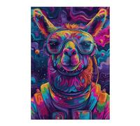 38x26cm/1000pcs Jigsaws for Teenagerss Puzzle Astronaut Space Lama Puzzles for Adults Hands-on Game Home Decoration for Is Ideal As A Gift 38x26cm/1000pcs