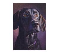 38x26cm/1000pcs Jigsaws for Teenagerss Puzzle Black Dog Portrait Puzzles for Adults Hands-on Game Home Decoration for Is Ideal As A Gift 38x26cm/1000pcs