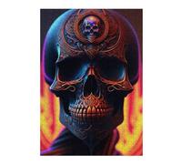 38x26cm/1000pcs Jigsaws for Teenagerss Puzzle Burn Skull Jigsaws for Adults Relax Games Precision Cutting Birthday And Unique Gifts 38x26cm/1000pcs