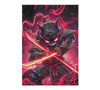38x26cm/1000pcs Jigsaws for Teenagerss Puzzle Devon Rex Cat Samurai Warrior Animal Puzzle for Adults Anti-Stress Toys Birthday Present for Is Ideal As A Gift 38x26cm/1000pcs