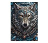 38x26cm/1000pcs Jigsaws for Teenagerss Puzzle Emerald King Wolf Puzzles for Adults Hands-on Game Home Decoration for Is Ideal As A Gift 38x26cm/1000pcs
