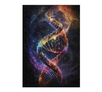 38x26cm/1000pcs Jigsaws for Teenagerss Puzzle Human DNA in The Space V3 Puzzles for Adults Hands-on Game Home Decoration for Is Ideal As A Gift 38x26cm/1000pcs