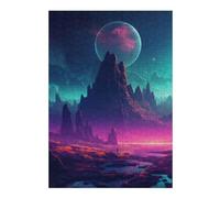 38x26cm/1000pcs Jigsaws for Teenagerss Puzzle Nocturnal Synthwave Peaks Puzzles for Adults Hands-on Game Home Decoration for Is Ideal As A Gift 38x26cm/1000pcs