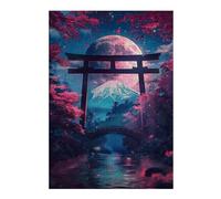 38x26cm/1000pcs Jigsaws for Teenagerss Puzzle Torii Gate Moonlit Shrine Jigsaw Family Games Precision Cutting Unique Gifts for Birthday And Christmas 38x26cm/1000pcs
