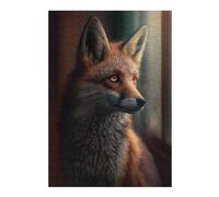 38x26cm/1000pcs Jigsaws for Teenagerss The Watching Fox Jigsaws for Adults Toy Wall Decor Home Decoration Challenging To Complete 38x26cm/1000pcs