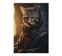 38x26cm/1000pcs Jigsaws Funny Shinobi Ninja Cat Puzzles for Adults Anti-Stress Toys Pattern Assembly Deal As Gifts for The Whole Family 38x26cm/1000pcs