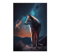 38x26cm/1000pcs Jigsaws Wolf Under The Milky Way Puzzles for Adults Anti-Stress Toys Pattern Assembly Deal As Gifts for The Whole Family 38x26cm/1000pcs
