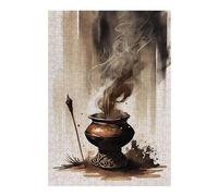 38x26cm/1000pcs Jigsaws Zen Incense Retro Ink Wash Puzzles for Adults Anti-Stress Toys Pattern Assembly Deal As Gifts for The Whole Family 38x26cm/1000pcs
