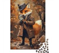 38x26cm/1000pcs, Paper Puzzle, 1000 Pieces, Fox Detective
