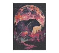 38x26cm/1000pcs Puzzle For Adults Bear Silhouette Galaxy Puzzle for Adults DIY Toys Presents for Women Deal As Gifts for The Whole Family 38x26cm/1000pcs