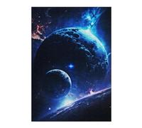 38x26cm/1000pcs Puzzle For Adults Blue Outer Space Puzzle for Adults Relaxing Games Staycation Kill Time Unique Birthday And Gifts 38x26cm/1000pcs