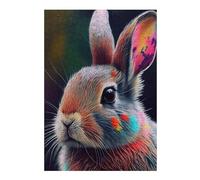 38x26cm/1000pcs Puzzle For Adults Colorful Rabbit Animals Jigsaw Puzzle Relax Games Enhance Memory Deal As Gifts for The Whole Family 38x26cm/1000pcs
