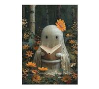 38x26cm/1000pcs Puzzle For Adults Ghost Sitting on Toilett Puzzle for Adults Relaxing Games Staycation Kill Time Unique Birthday And Gifts 38x26cm/1000pcs