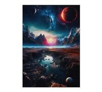 38x26cm/1000pcs Puzzle For Adults Strange Planets Puzzle for Adults Relaxing Games Staycation Kill Time Unique Birthday And Gifts 38x26cm/1000pcs