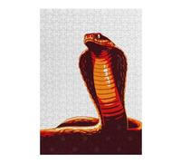 38x26cm/1000pcs Puzzle For Adults Stylized Cobra Illustration on White Background Jigsaws for Adults DIY Toys For Family Fun Deal As Gifts for The Whole Family 38x26cm/1000pcs