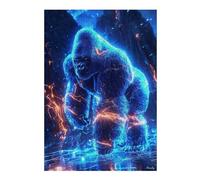 38x26cm/1000pcs Puzzle For Adults Voltage King - The Neon Gorilla Awakens Jigsaw for Adults Hands-on Game A Work of Art Deal As Gifts for The Whole Family 38x26cm/1000pcs