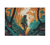 38x26cm/1000pcs Puzzles for Adults Astronaut in Alien Forest -1 Jigsaws for Adults Relaxing Games Presents for Women Unique Gifts for Birthday And Christmas 38x26cm/1000pcs